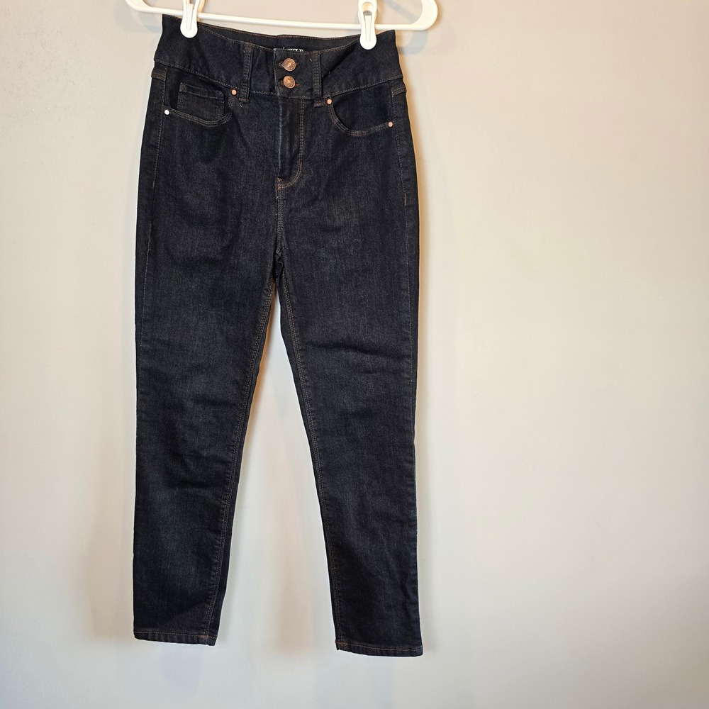 Soundstyle Jeans Amazing Waist Crop High Rise Womens 4 Dark Blue Comfort Stretch